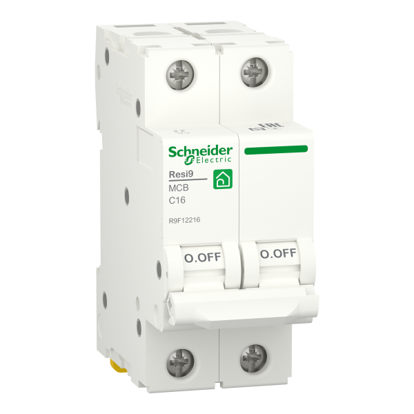 Interruptor Magnetotérmico; Resi9; 2P; 16 A; 6000 A; 230 V