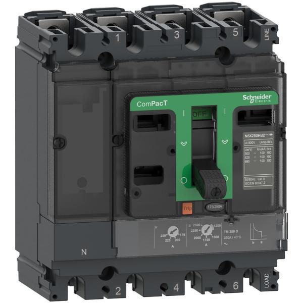 BLOQUE DE CORTE NSX100N 50kA AC 4P4R 80A TMD