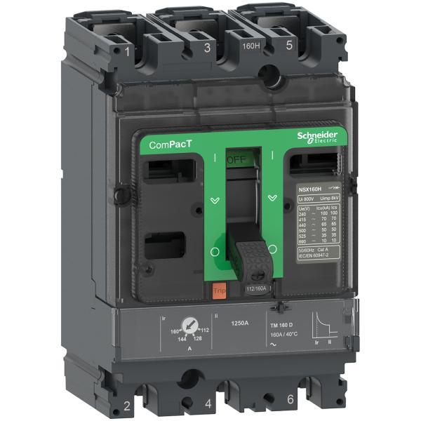 Interruptor automatico ComPacT NSX100N 50kA AC 3P3R 100A TMD