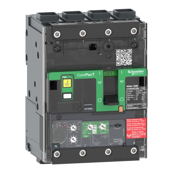 Interruptor automatico ComPacT NSXm160H 70kA AC 4P 160A Micrologic 4.1 ELINK