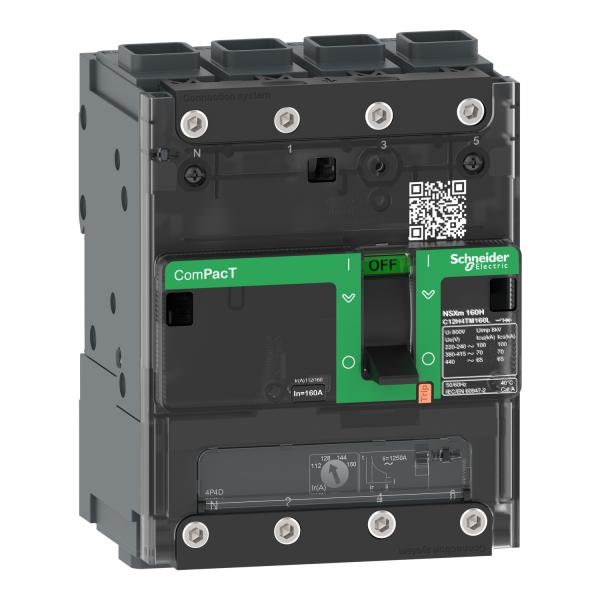 Interruptor automatico ComPacT NSXm160E 16kA AC 4P4R 125A TMD ELINK