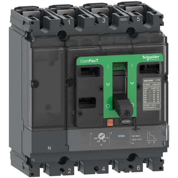 BLOQUE DE CORTE NSX160H 70kA AC 4P4R 160A TMD