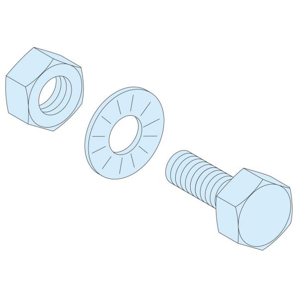 SET 20 TORNILLOS + TUERCAS M6x20 + ARANDELAS