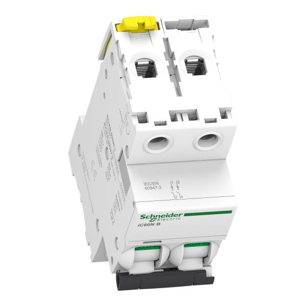 Magnetotérmico, Acti9 iC60N, 2P, 6 A, B curva, 6000 A (IEC 60898-1), 10 kA (IEC 60947-2)