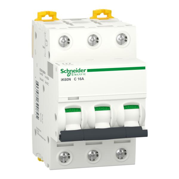 Interruptor magnetotérmico; Acti9 iK60N; 3P; 16A; curva C; 6000 A