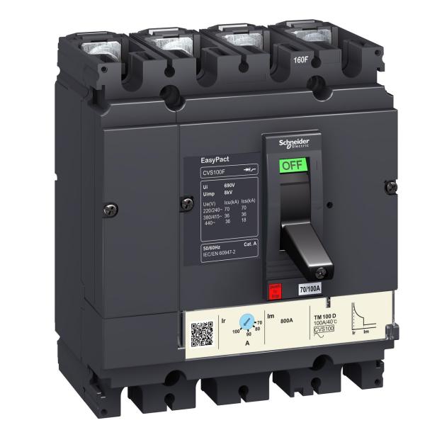 INTERRUPTOR AUTOMTICO CVS250B TM250D 4P 3R