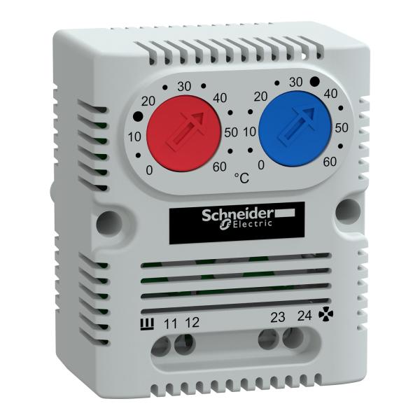 ClimaSys CC - termostato doble 250V - rango de temperatura 0…60°C - 1NO/NC - °C
