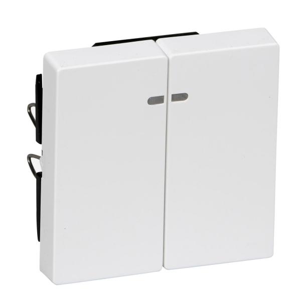 TECLA DOBLE CON VISOR BLANCO ACTIVO