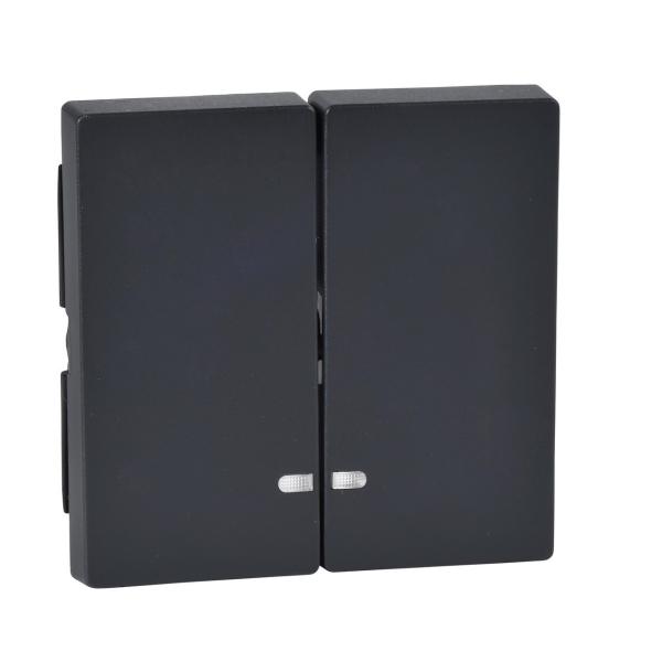 TECLA DOBLE CON VISOR ANTRACITA