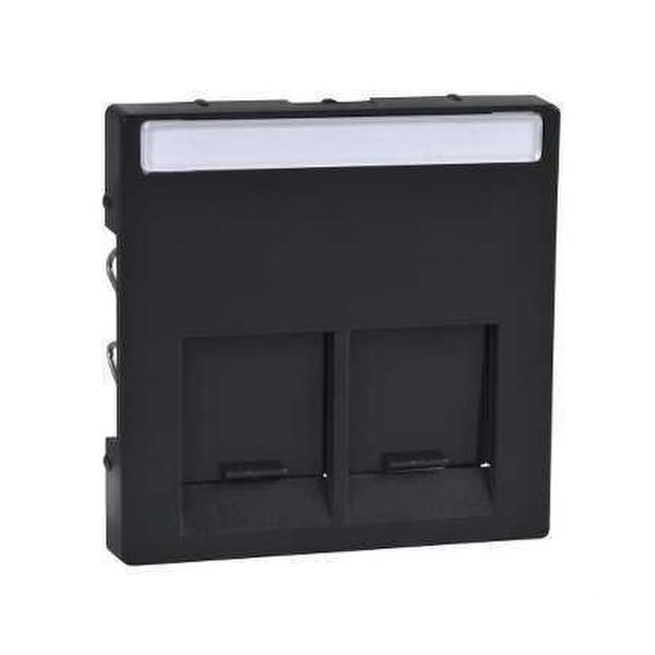 TAPA RJ45 DOBLE ELEGANCE/AQUADESIGN ANTRACITA