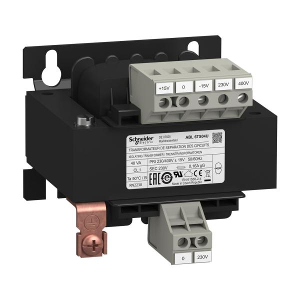 TRANSFORMADOR MONOFÁSICO S 230/400V CA 230V AC 40VA