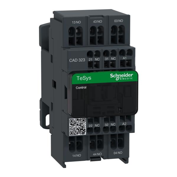 Contactor auxiliar TeSys CAD323 - 3NA+2NF 48VCA con terminales de resorte