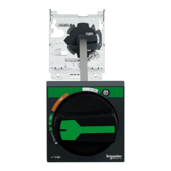 Extended rotary handle kit, TeSys GV2, IP54, black handle, with trip indication, for GV2L-GV2P