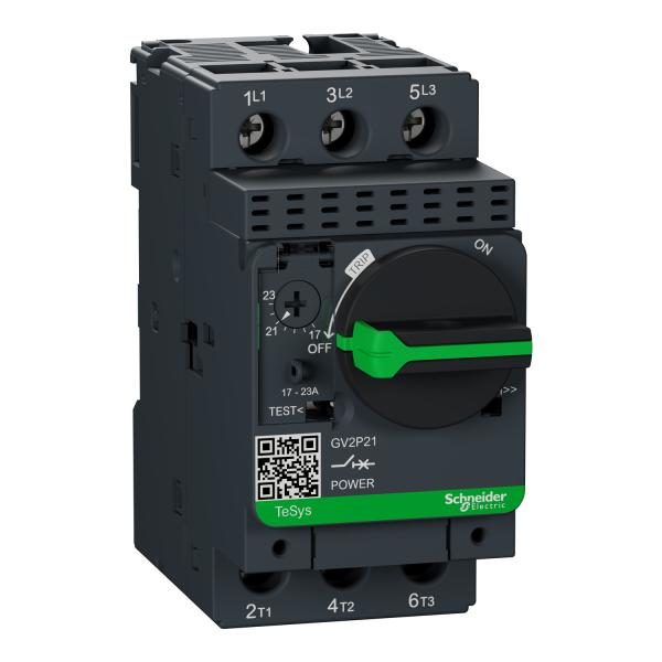 Disjuntor-motor magnetotérmico GV2P - 17/23A 50KA