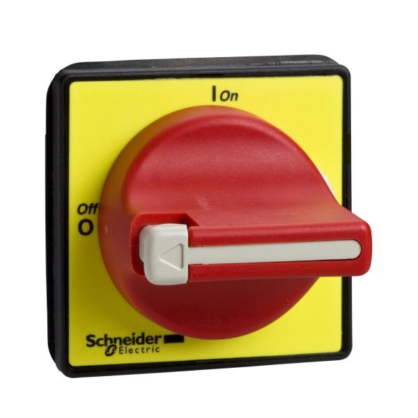 MANDO LARGO GIRATORIO FRONTAL KDF 80x80x45mm PARA V5/V6 ROJO