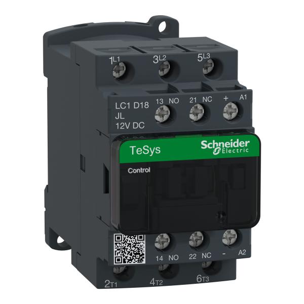 Contactor Tesys D - 3P(3 NA) - AC-3 - <= 440 V 18 A - 12 V CC bobina