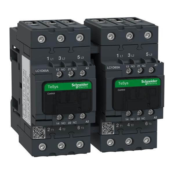Contactor Inversor Tesys K, 3P(3 NA), AC3, 440V, 65A, bobina 230V CA