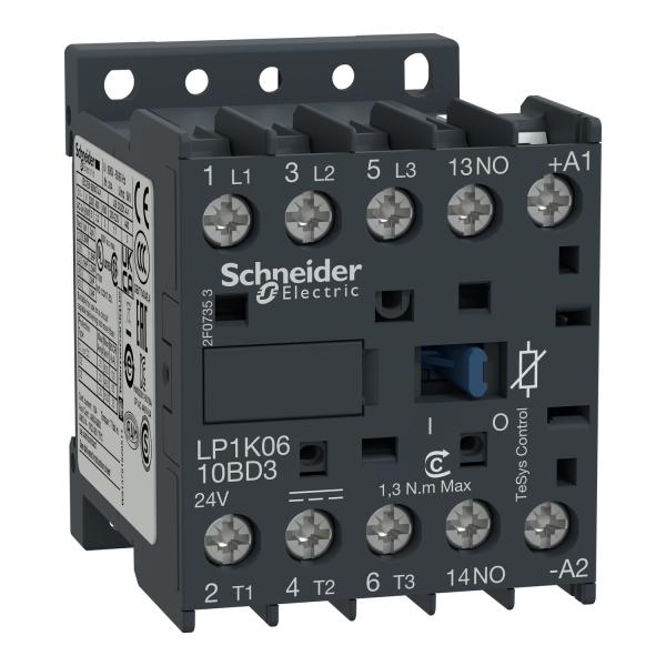 Contactor TeSys K - 3P(3 NA) - AC-3 - <= 440 V 9 A - 24 V bobina CC