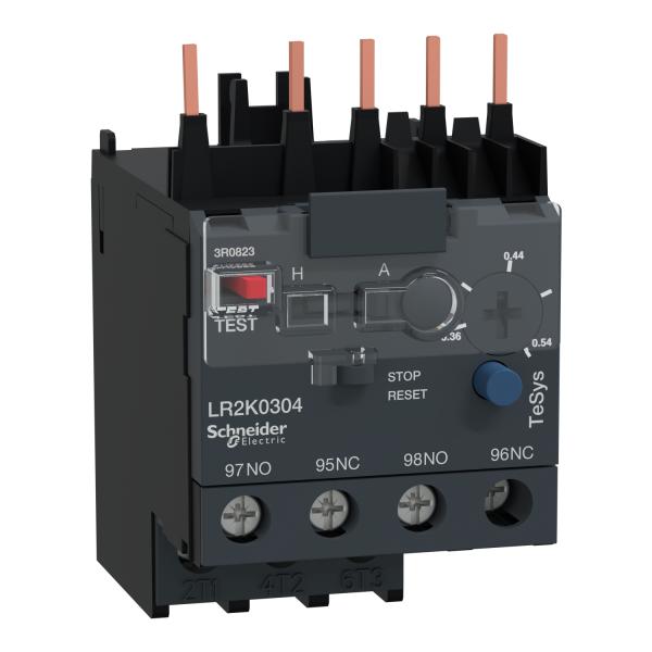 Relé térmico - TeSys LR2K – 3P 0,36...0,54A - classe 10A