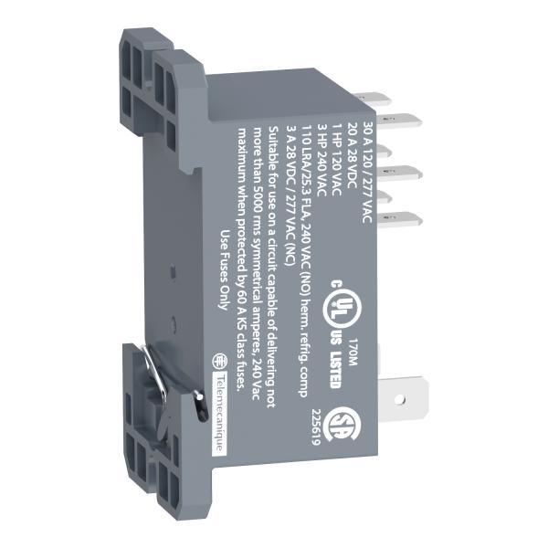 Relé de potencia enchufable, 30 a, 2 nanc, 230 v ca