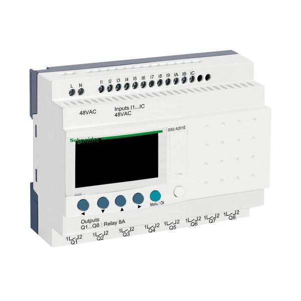 Relé programable zelio logic - 20 i o - 48 v ac - no reloj - display