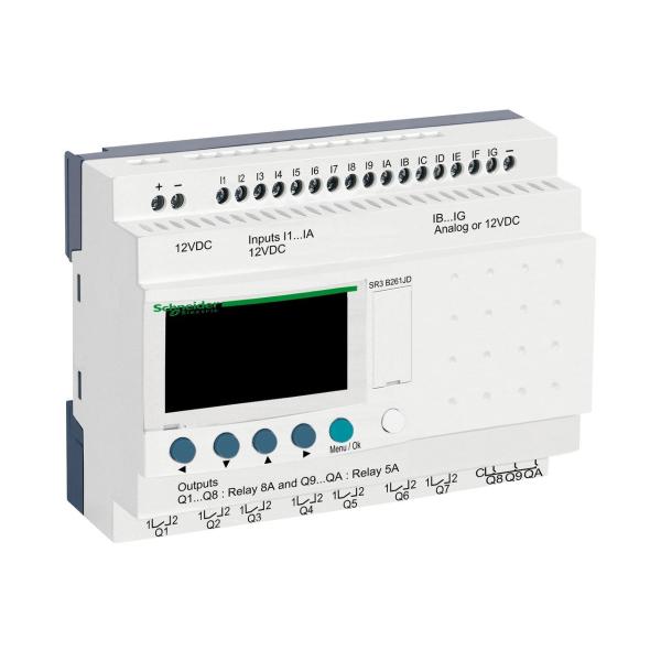 RELÉ INTELIGENTE MODULAR ZELIO LOGIC 26 E S 12V CC RELOJ VISOR