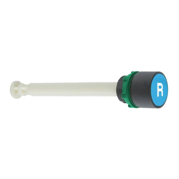 PULSADOR RASANTE REARME AZUL ROSCA