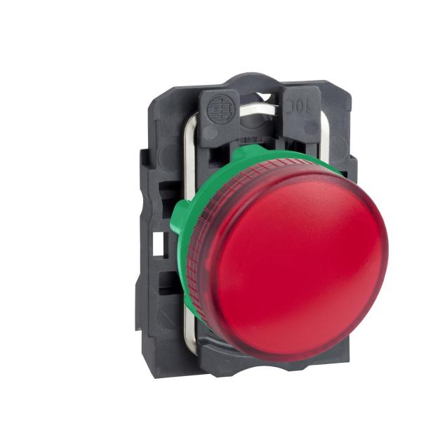 PILOTO BA9s DIÁMETRO 22 250V DIRECTO ROJO EMBELLECEDOR PLÁSTICO