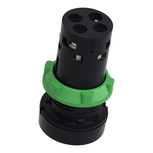 Pulsador rasante verde  na+nc