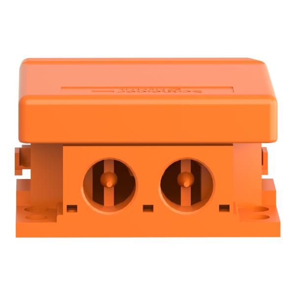 Interruptor de pedal único XPE-R – sin tapa – metálico – naranja - 1NC+1NO