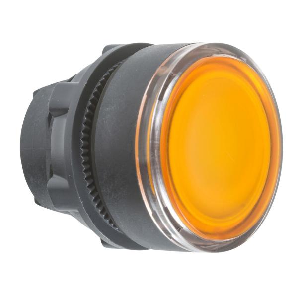 CABEZA PULSADOR LUMINOSO DIMETRO 22 RASANTE AMARILLA EMBELLECEDOR PLSTICO