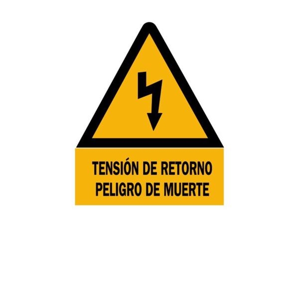 SEAL ALUMINIO CR-21S "TENSIN DE RETORNO PELIGRO DE MUERTE" 210mm