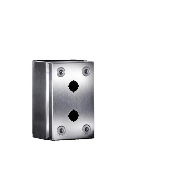 CAJA PULSADOR ACERO INOXIDABLE IP66 PARA 2 PULSADOR DIÁMETRO 22,5mm (1 UN)