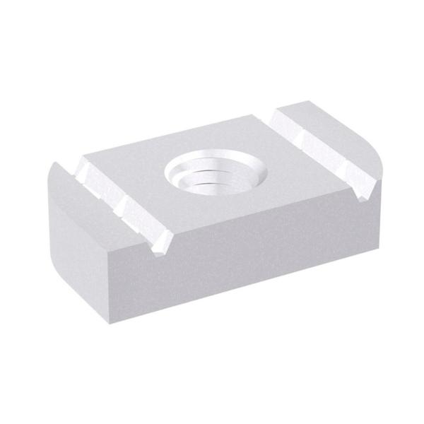 TUERCA RAIL M 8 P/RAILES,SOP.PÉNDULOS INST.BAND.INOX AISI 316L.