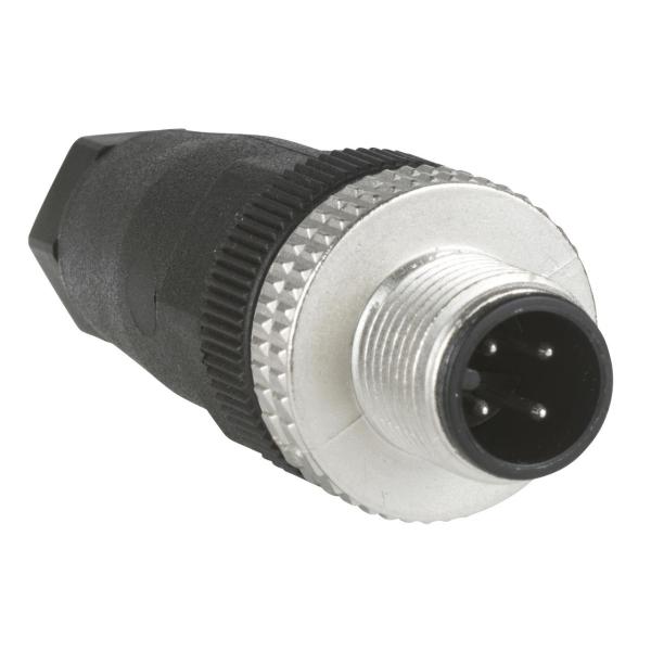 CONECTOR M12 METLICO MACHO RECTO