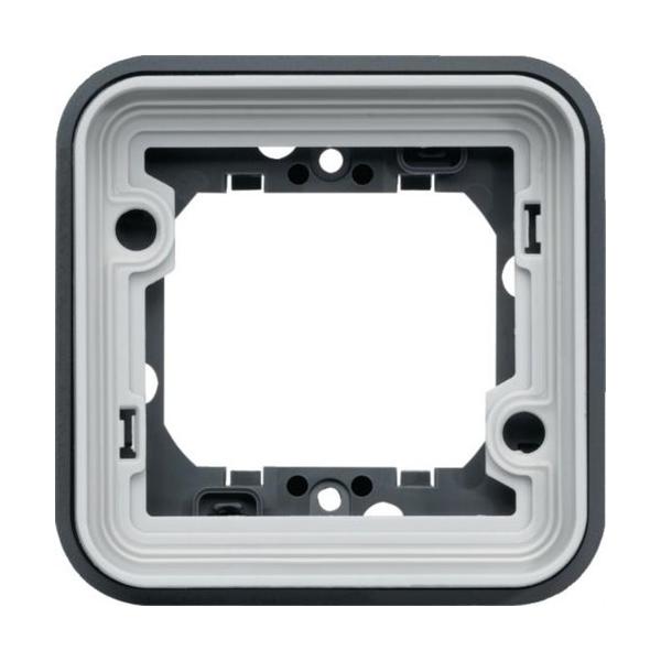 SOPORTE DE EMPOTRAR ESTANCA CON 1 ELEMENTO GRIS
