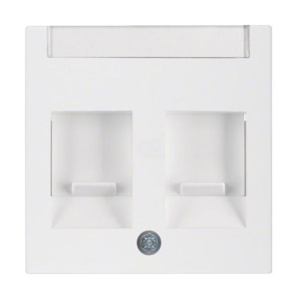 PLACA CENTRAL SISTEMA JACK CON 2 MDULOS S1/B1/B3/B7 BLANCO