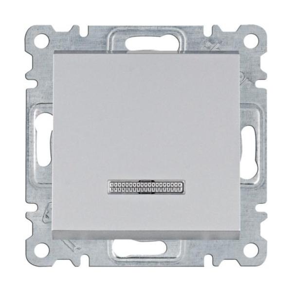 PULSADOR CON INDICADOR LUMINOSO LUMINA PLATA