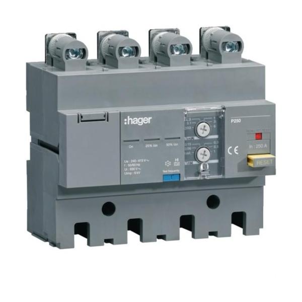 BLOQUE DIFERENCIAL h3+ PARA INTERRUPTOR AUTOMÁTICO P250 IN 250A REGULABLE