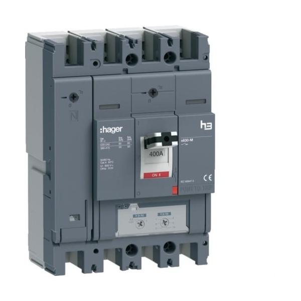 INTERRUPTOR AUTOMTICO CAJA MOLDEADA h3+ P630 4P N0-100% 400A 50kA REL TM