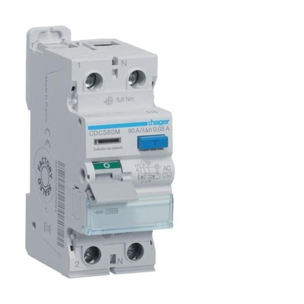 INTERRUPTOR DIFERENCIAL TIPO AC 2P 80A 30mA