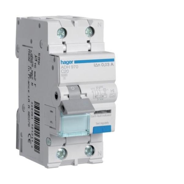 INTERRUPTOR AUTOMTICO DIFERENCIAL 1P+N C-6A 300mA
