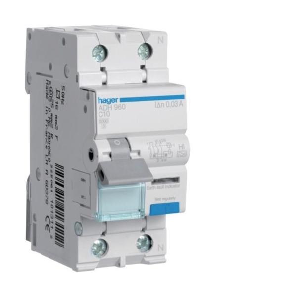 INTERRUPTOR AUTOMÁTICO DIFERENCIAL 1P+N 10A CURVA-C 6kA 30mA