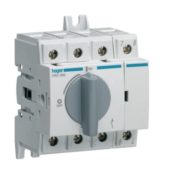 INTERRUPTOR MANIOBRA MANDO ROTATIVO 4P 63A 70mm