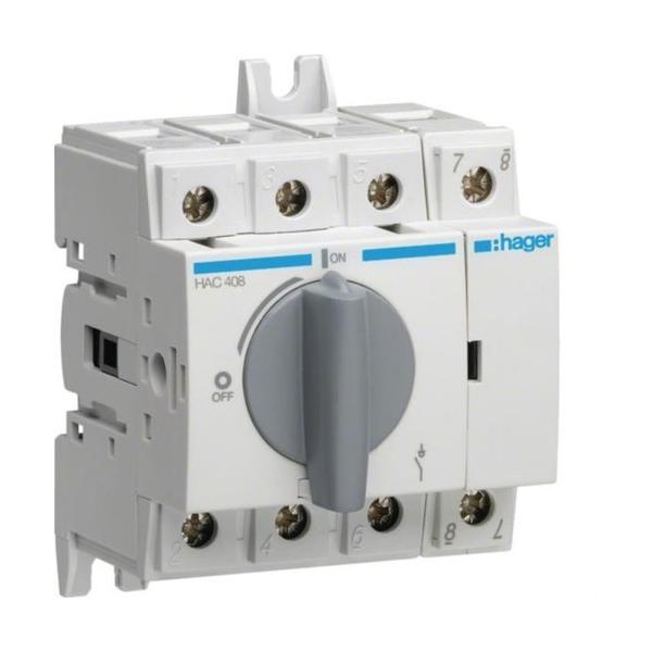 INTERRUPTOR MANIOBRA MANDO ROTATIVO 4P 80A 70mm