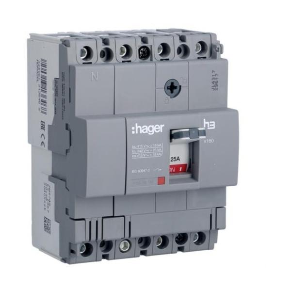 INTERRUPTOR AUTOMTICO X160 4P4D 18kA 25A TM FIJO