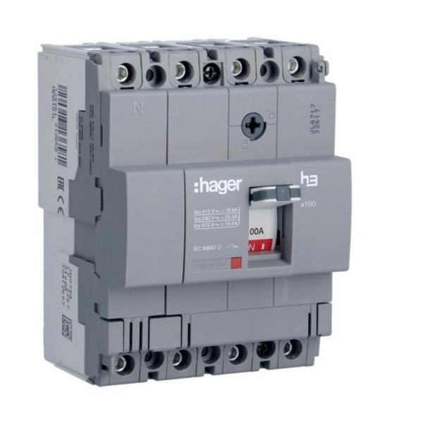 INTERRUPTOR AUTOMTICO X160 4P4D 18kA 100A TM FIJO