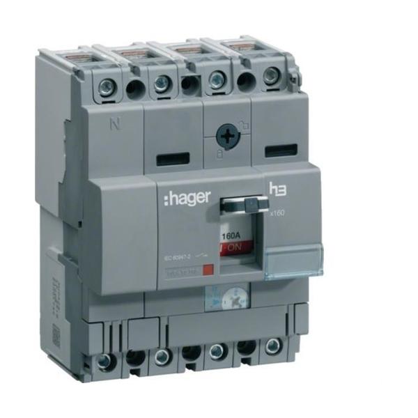 INTERRUPTOR AUTOMTICO X160 4P4D 40kA 125A TM REGULABLE FIJO
