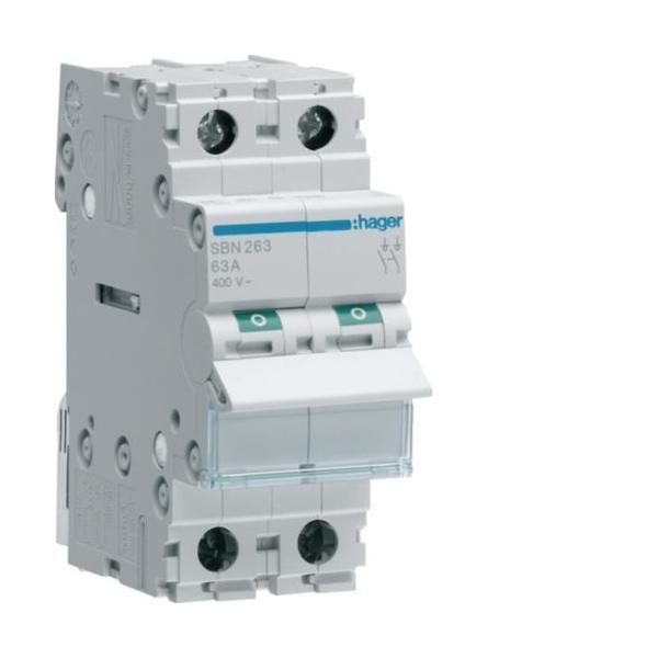 INTERRUPTOR MODULAR CORTE SB 2P 63A