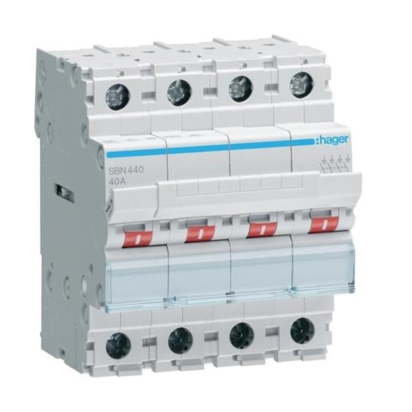 INTERRUPTOR MODULAR CORTE SB 4P 40A